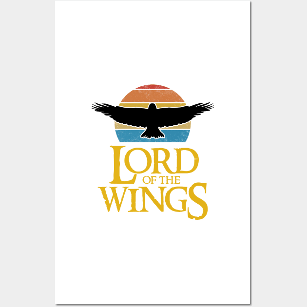 Lord Of The Wings Retro Style Vintage Bird Gift Wall Art by Mesyo